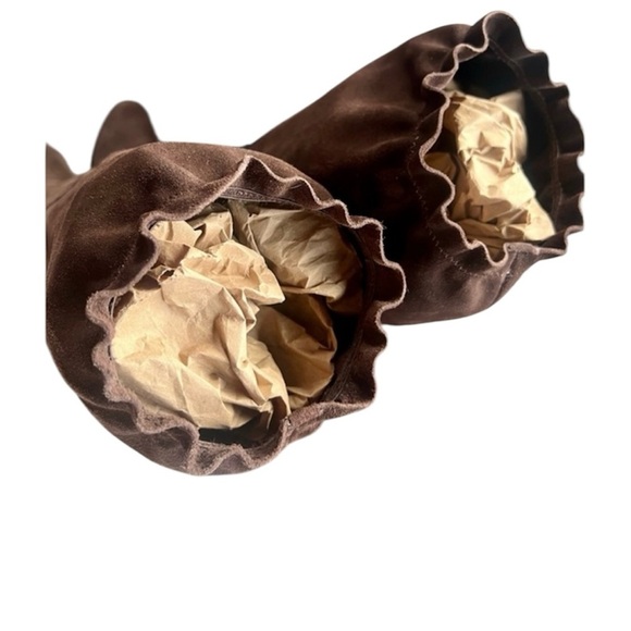 Chocolate Brown Suede Knee High Boots Vintage Michael Kors Size 8M - Picture 10 of 14